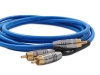 Kabel do subwoofera Melodika SBSWY100 Sky Blue 1xRCA - 2xRCA typu Y 10.0m