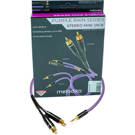 Kabel Melodika MDMJ2R15 mini jack stereo 3,5mm - 2x RCA - 1,5m