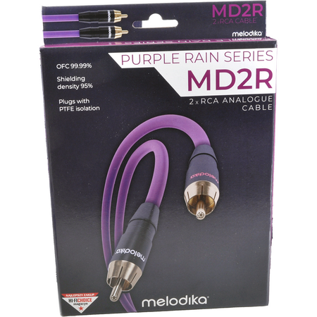 Kabel Audio Cinch 2 RCA - 2 RCA Melodika MD2R07G Gunmetal Edition 0,75m