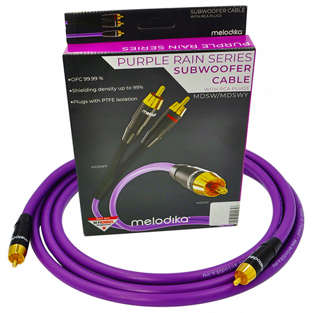 Kabel RCA do subwoofera Melodika MDSW10 1,0m