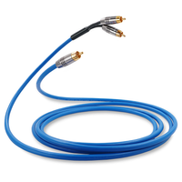 Kabel do subwoofera Melodika SBSWY05 Sky Blue 1xRCA - 2xRCA typu Y 0.5m