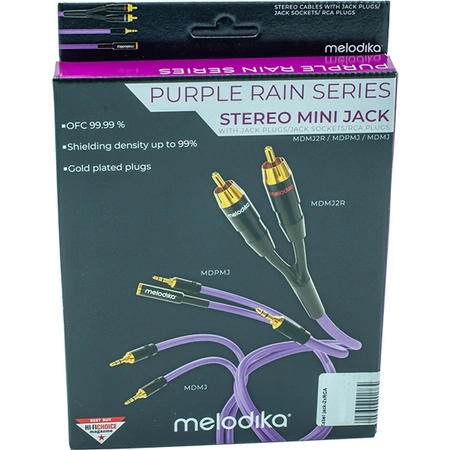 Kabel Melodika MDMJ2R15 mini jack stereo 3,5mm - 2x RCA - 1,5m