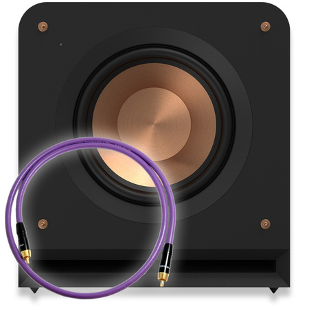 Klipsch RP-1000SW - subwoofer aktywny 300W + kabel do subwoofera Melodika MDSW40 4 m w zestawie